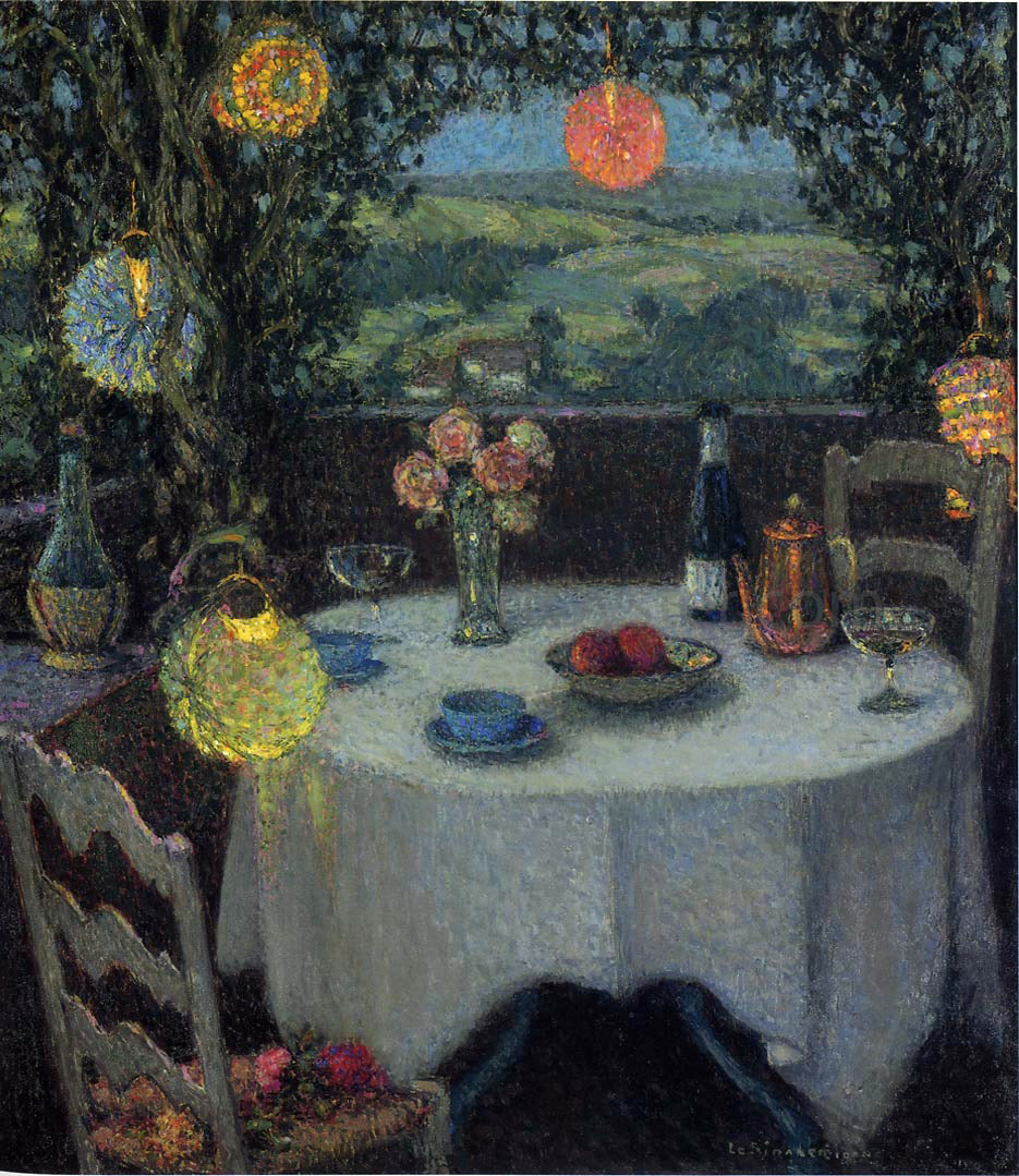 Henri Le Sidaner Table in a Tunnel - Canvas Print