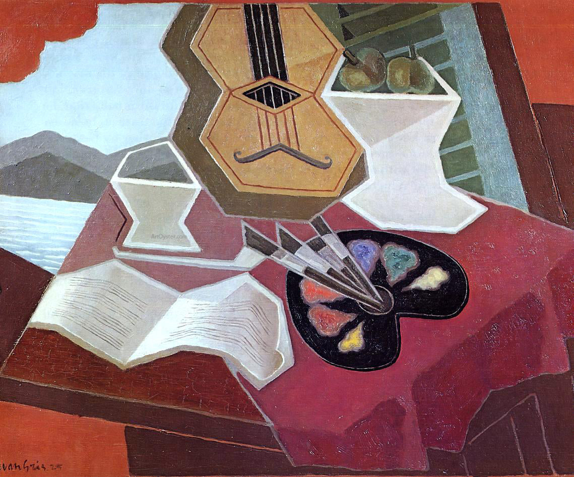 Juan Gris Table Overlooking the Sea - Canvas Print