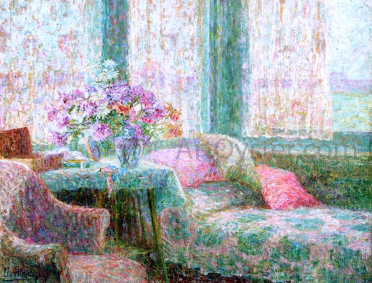 Jenny Montigny Table with Flowers - Canvas Print
