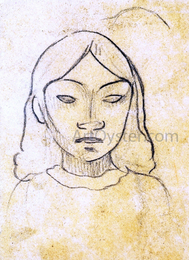 Paul Gauguin Tahitian Woman's Head - Canvas Print