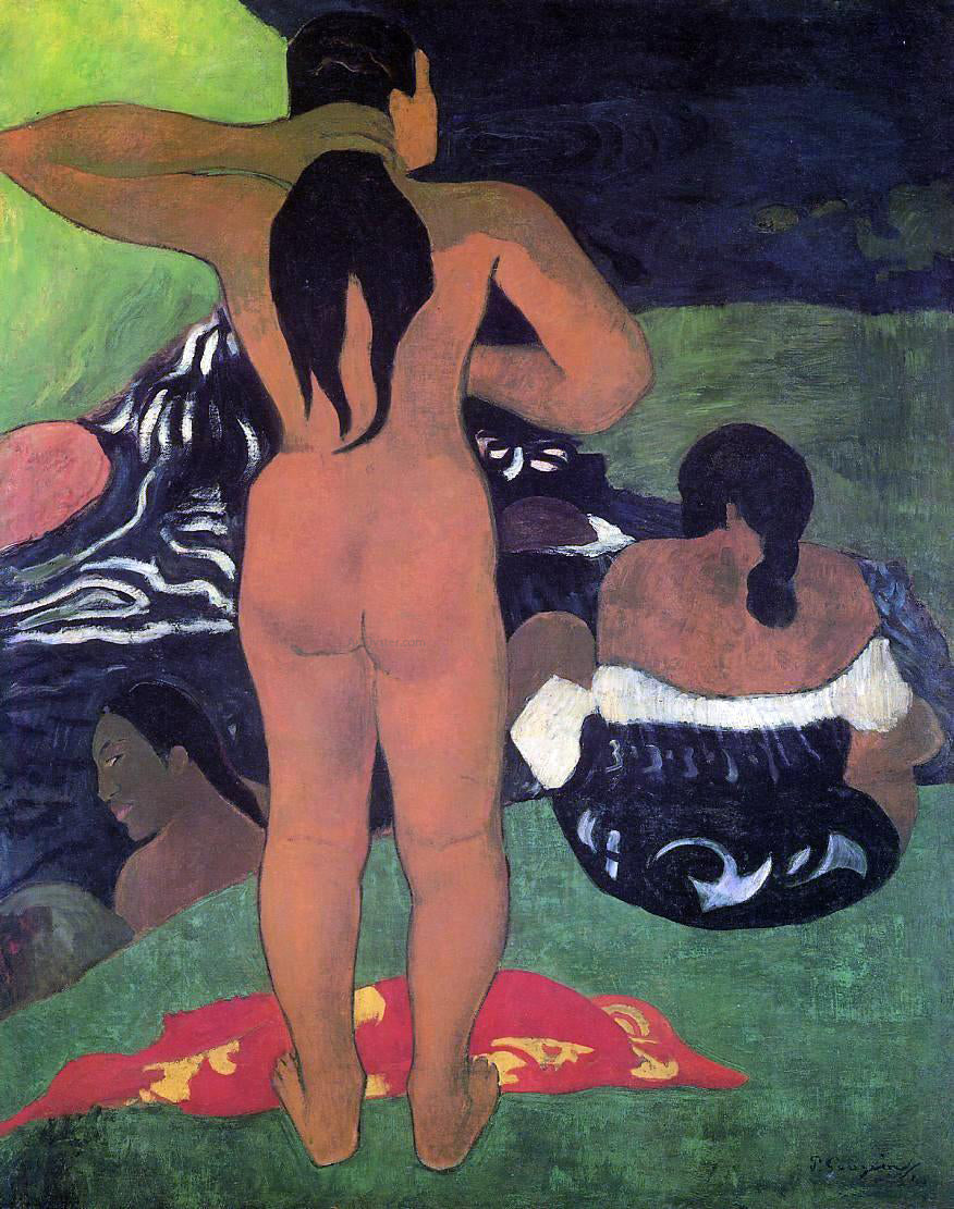 Paul Gauguin Tahitian Women Bathing - Canvas Print