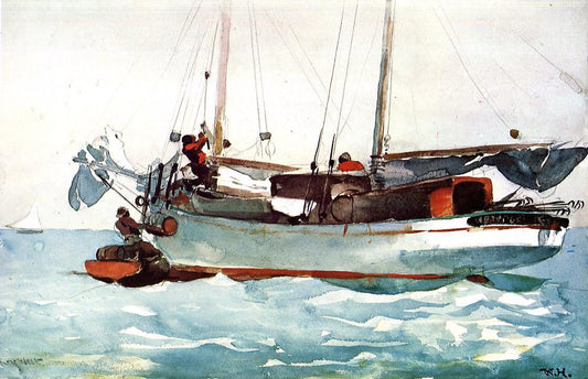 Winslow Homer Taking on Provisions - Canvas Print