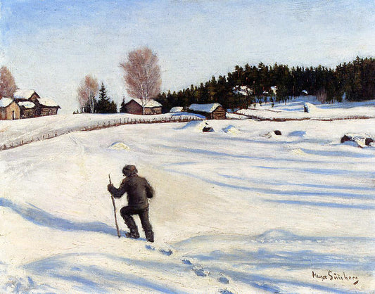 Hugo Simberg Talvimaisema (also known as Winter Landscape) - Canvas Print