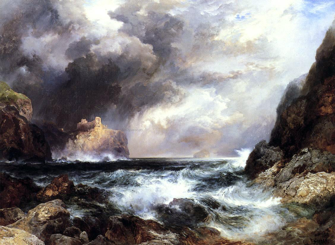 Thomas Moran Tantallon Castle, North Berwick, Scotland - Canvas Print