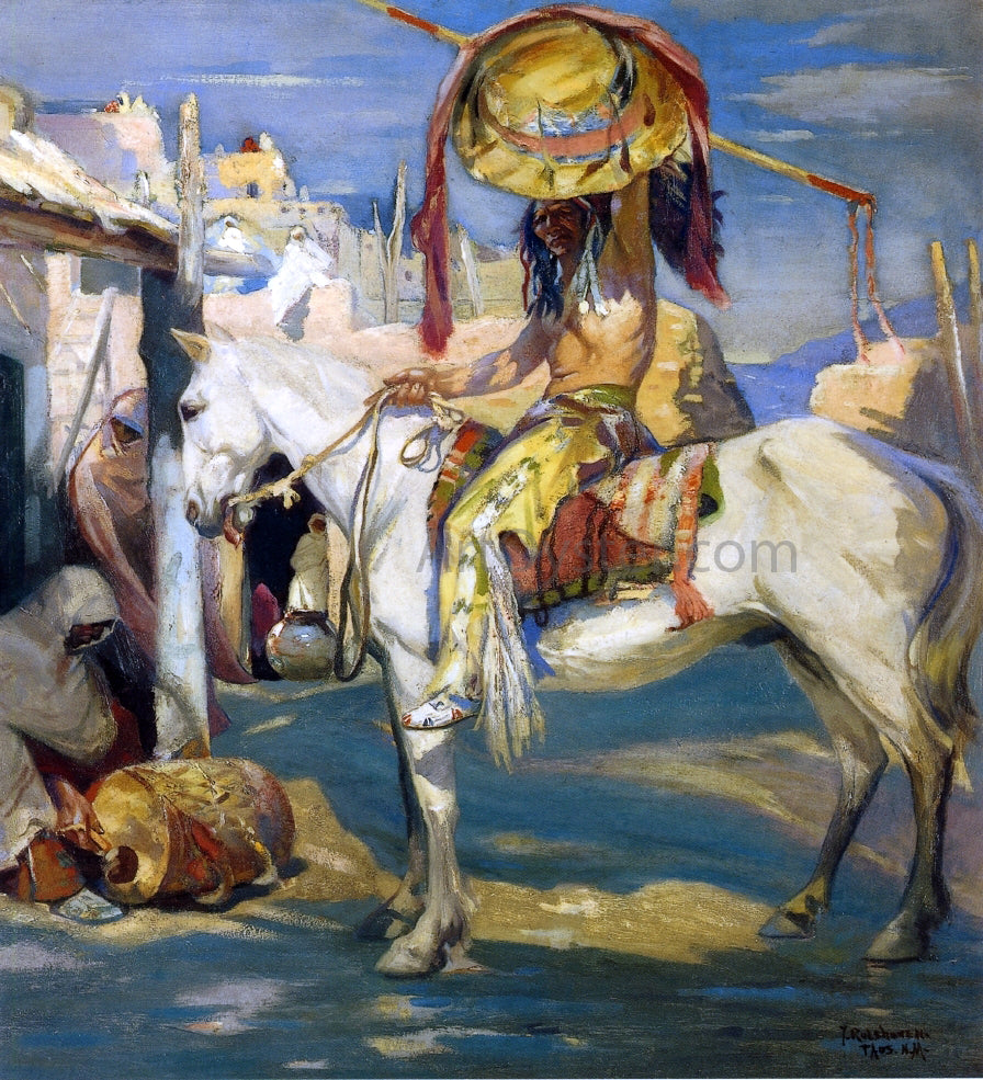 Julius Rolshoven Taos War Chief - Canvas Print