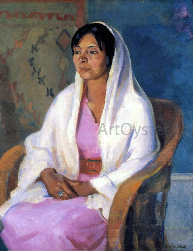 Della F Shull Taos Woman - Canvas Print