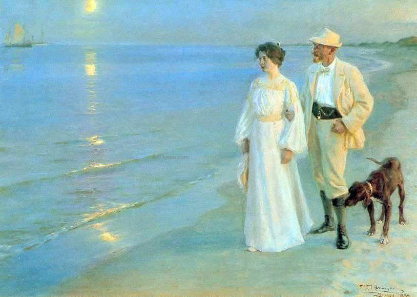 Peder Severin Kroyer Tarde de Verano en Skagen - Canvas Print