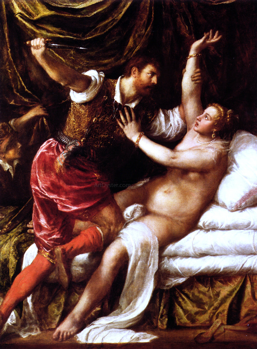 Titian Tarquin and Lucretia - Canvas Print