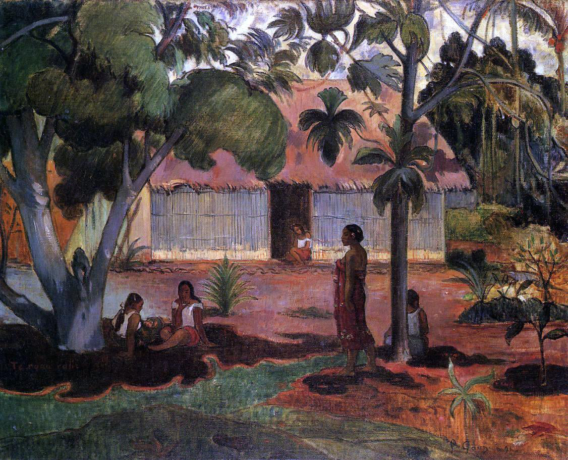 Paul Gauguin Te Ra'au Rahi (also known as The Large Tree) - Canvas Print