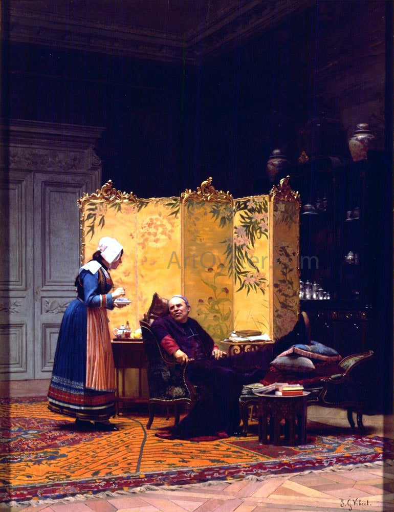 Jehan-Georges Vibert Tea for the Bishop - Canvas Print