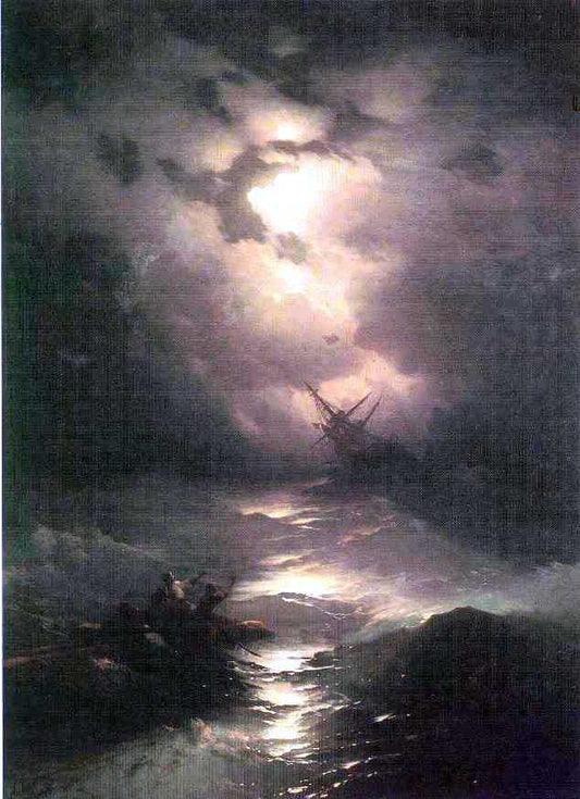 Ivan Constantinovich Aivazovsky Tempest on the Northern Sea - Canvas Print
