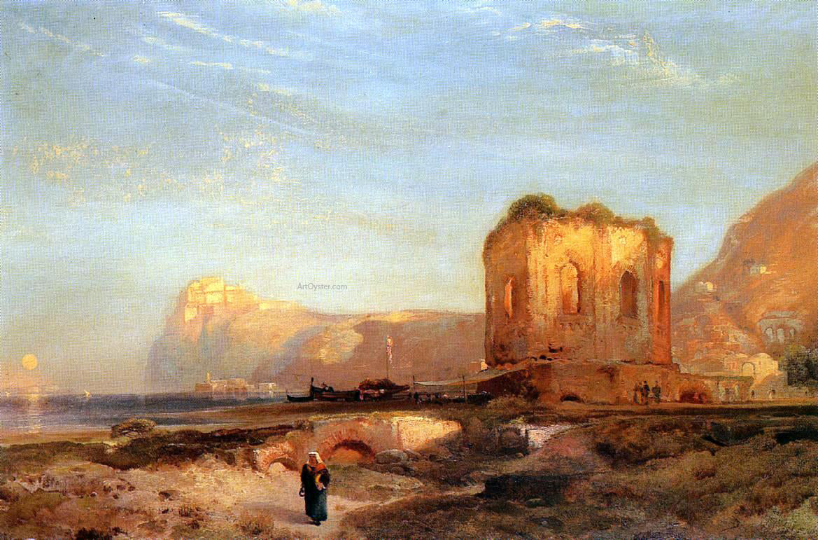 Thomas Moran Temple of Venus, Castle of Baiae - Canvas Print
