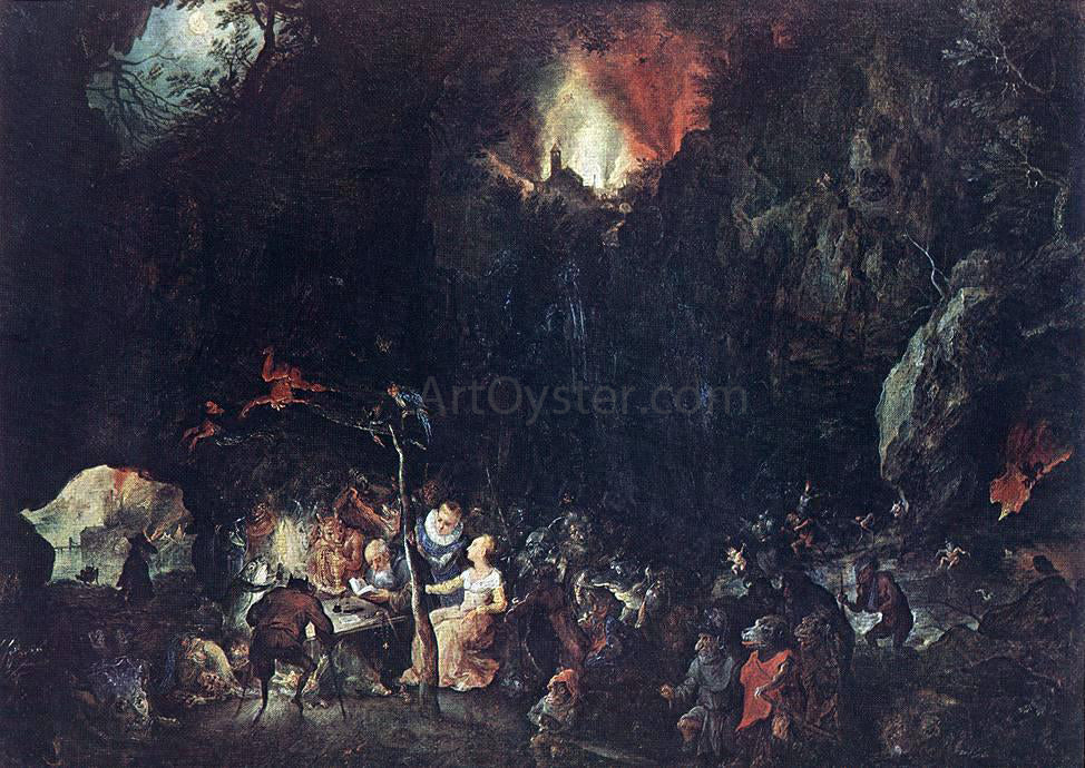 The Elder Jan Brueghel Temptation of St Anthony - Canvas Print