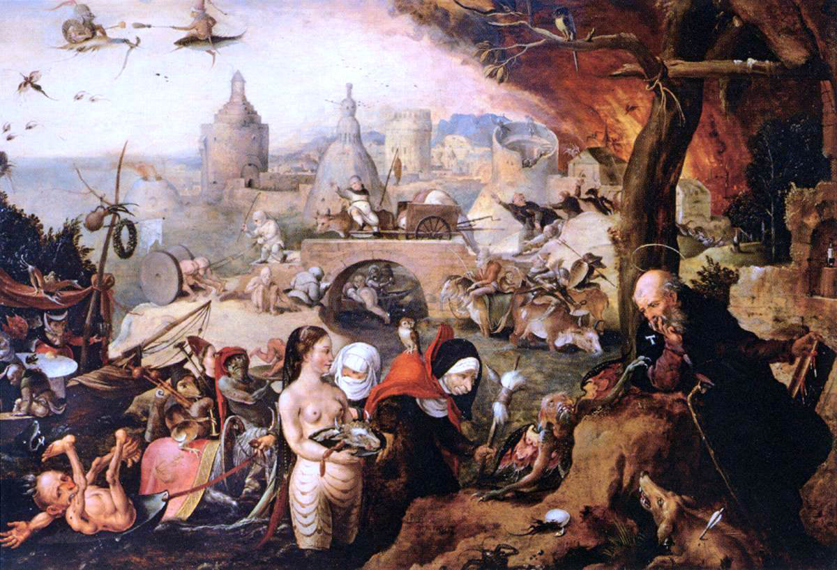 Pieter Huys Temptation of St Anthony - Canvas Print