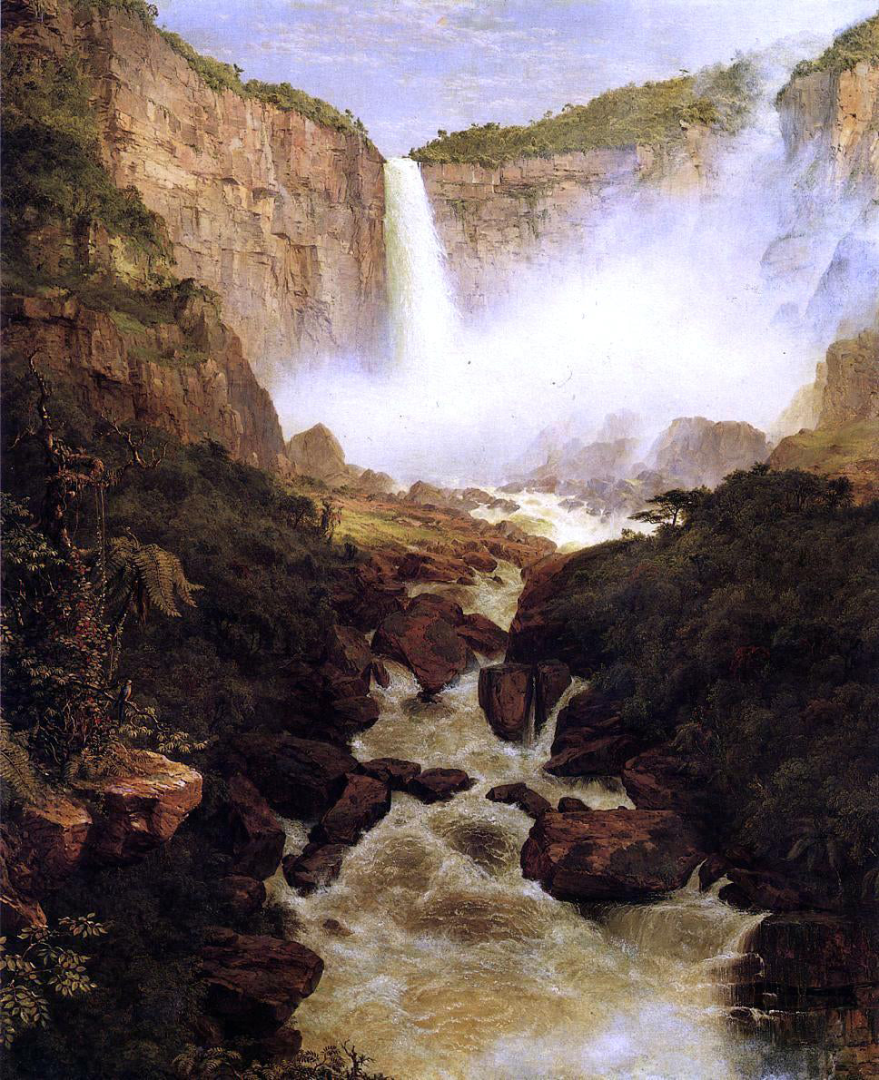 Frederic Edwin Church Tequendama Falls, near Bogota, New Granada - Canvas Print
