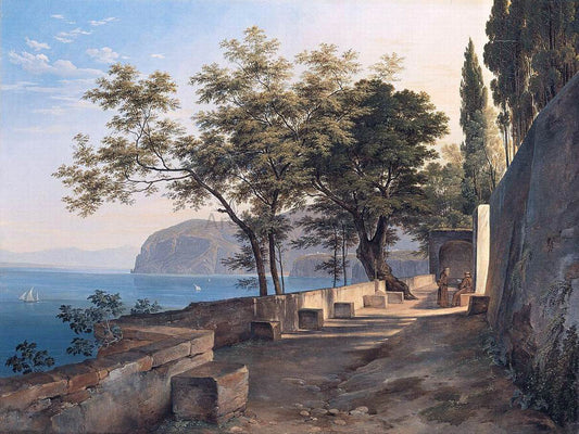 Heinrich Carl Reinhold Terrace of the Capucin Priory in Sorrento - Canvas Print