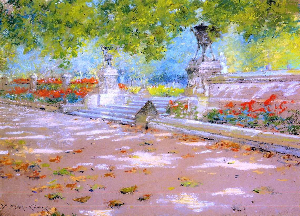William Merritt Chase Terrace, Prospect Park - Canvas Print