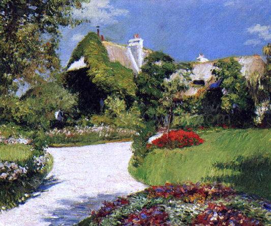 Gustave Caillebotte Thatched Cottage at Trouville - Canvas Print