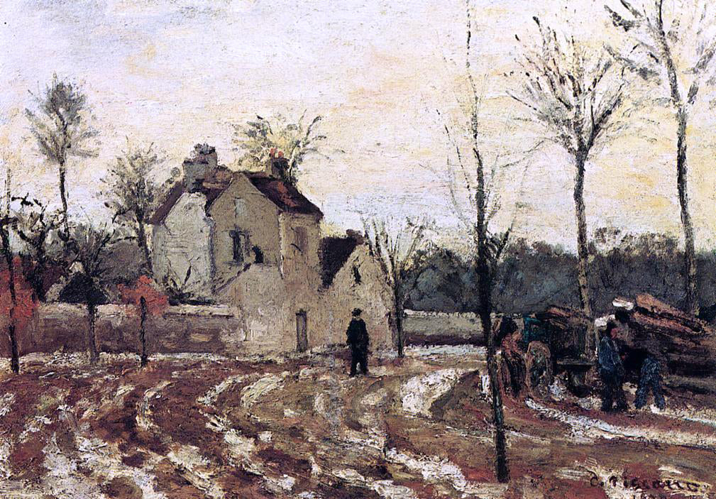 Camille Pissarro Thaw, Pontoise - Canvas Print