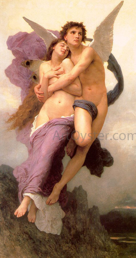 William Adolphe Bouguereau Abduction of Psyche - Canvas Print