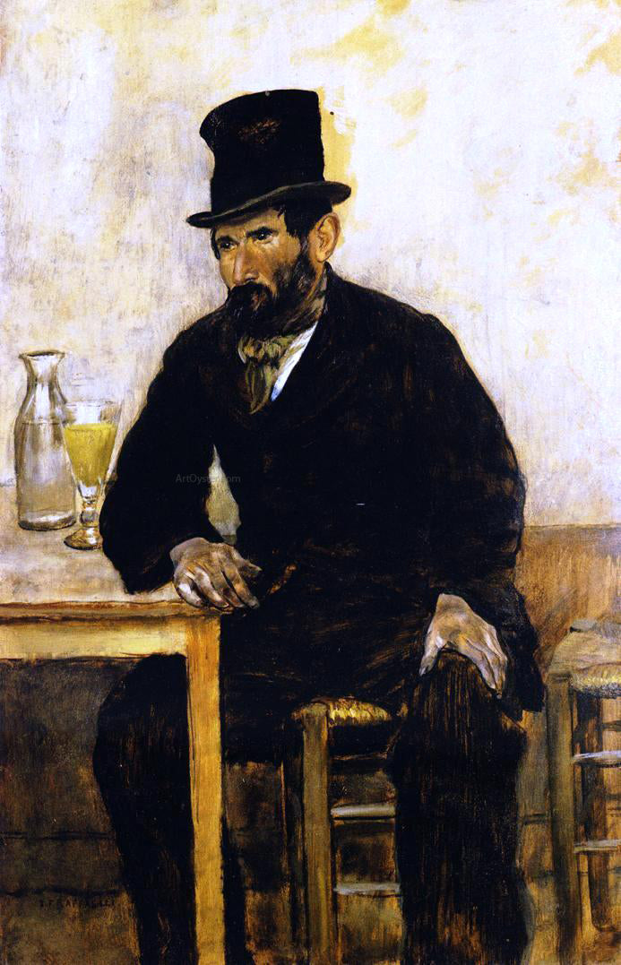 Jean-Francois Raffaelli The Absinth Drinker - Canvas Print