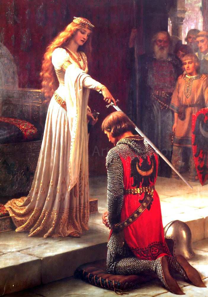 Edmund Blair Leighton Accolade - Canvas Print
