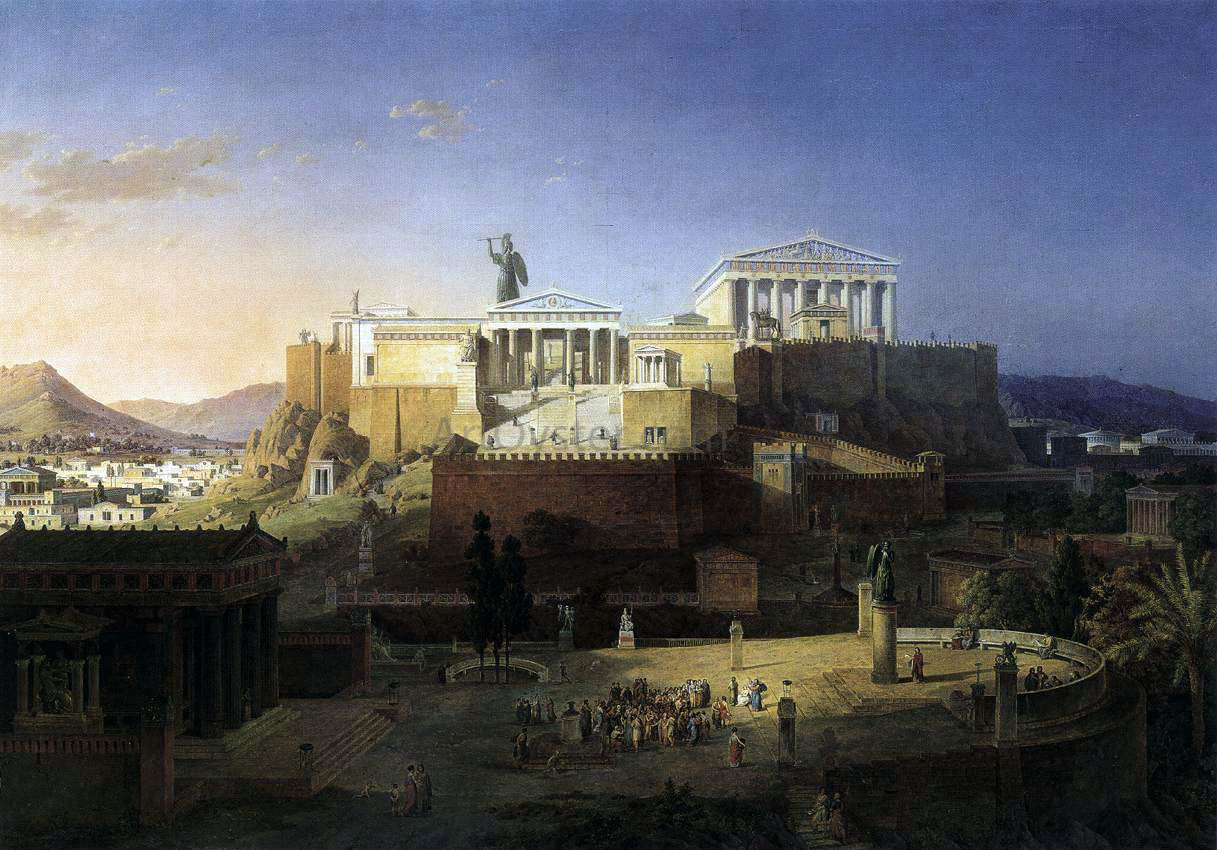 Leo Von Klenze The Acropolis at Athens - Canvas Print
