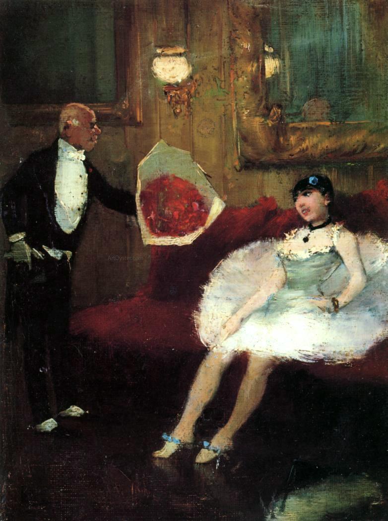 Jean-Louis Forain The Admirer - Canvas Print