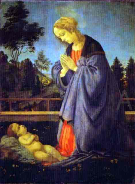 Filippino Lippi The Adoration of the Child - Canvas Print