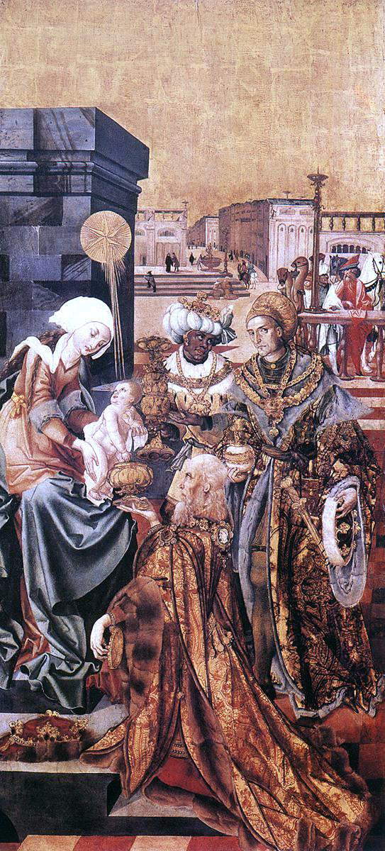 Master M S The Adoration of the Magi - Canvas Print