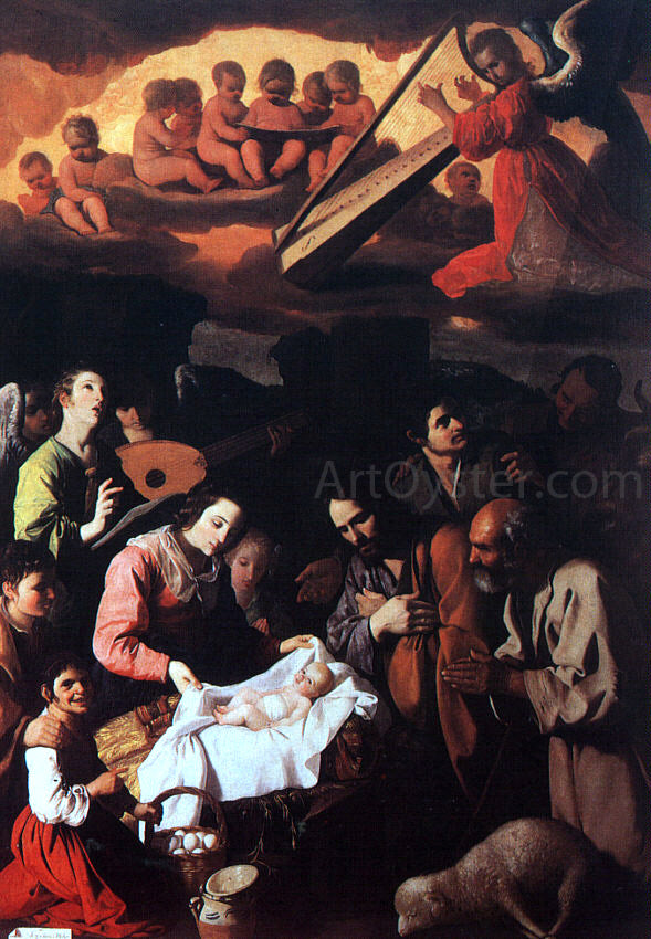 Francisco De Zurbaran The Adoration of the Shepherds - Canvas Print