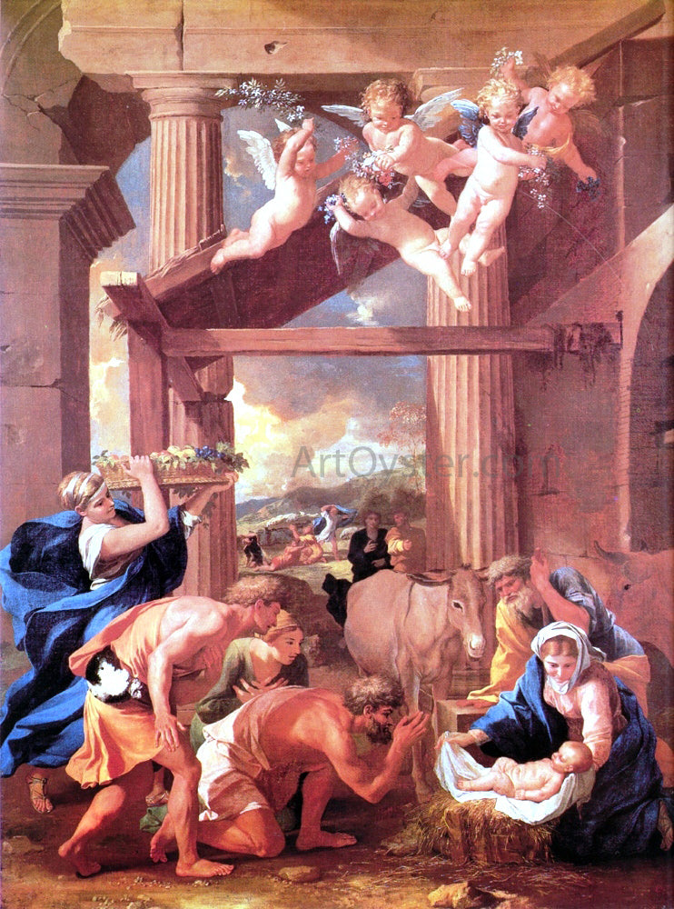 Nicolas Poussin The Adoration of the Shepherds - Canvas Print