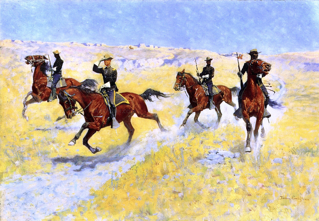 Frederic Remington The Advance - Canvas Print