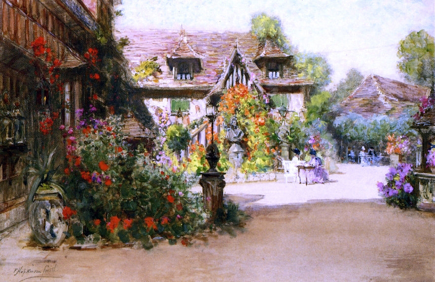 Francis Hopkinson Smith The Afternoon Hour - Inn of William the Conqueror, Dives, Normandy - Canvas Print