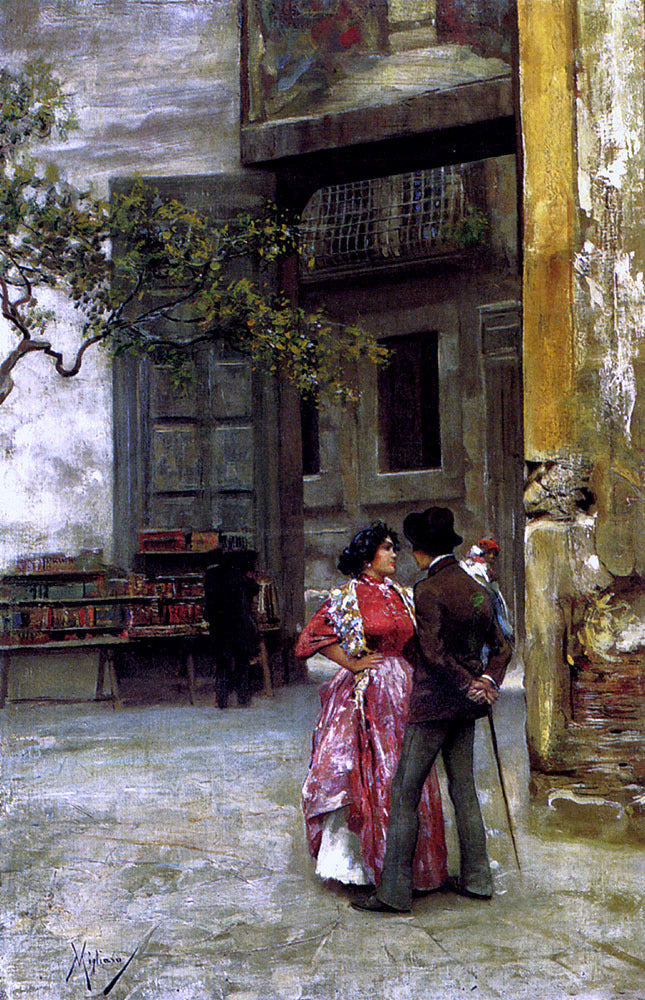 Vincenzo Migliaro The Afternoon Meeting - Canvas Print