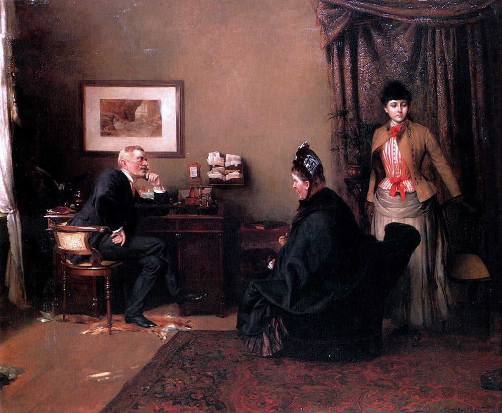 Hans Looschen The Afternoon Visitors - Canvas Print