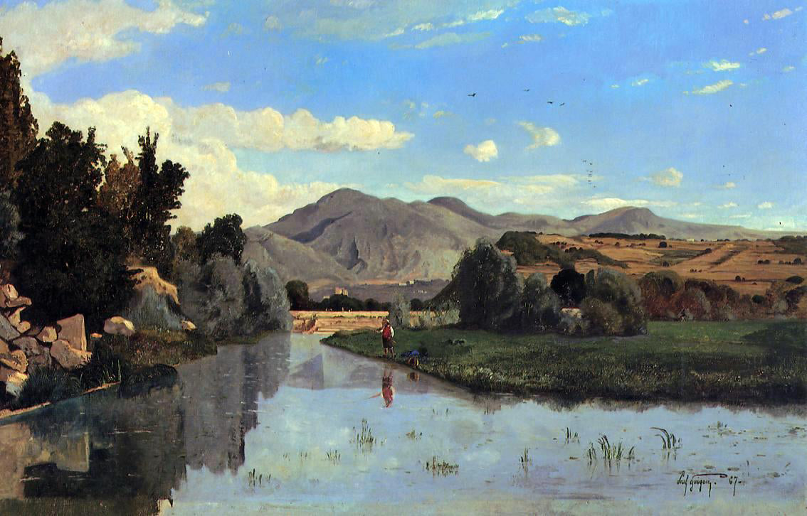 Paul-Camille Guigou The Aiguebrun River at Lourmarin - Canvas Print