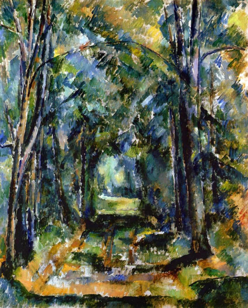 Paul Cezanne The Alley at Chantilly - Canvas Print