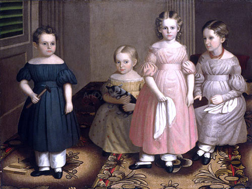 Oliver Tarbell Eddy The Alling Children - Canvas Print