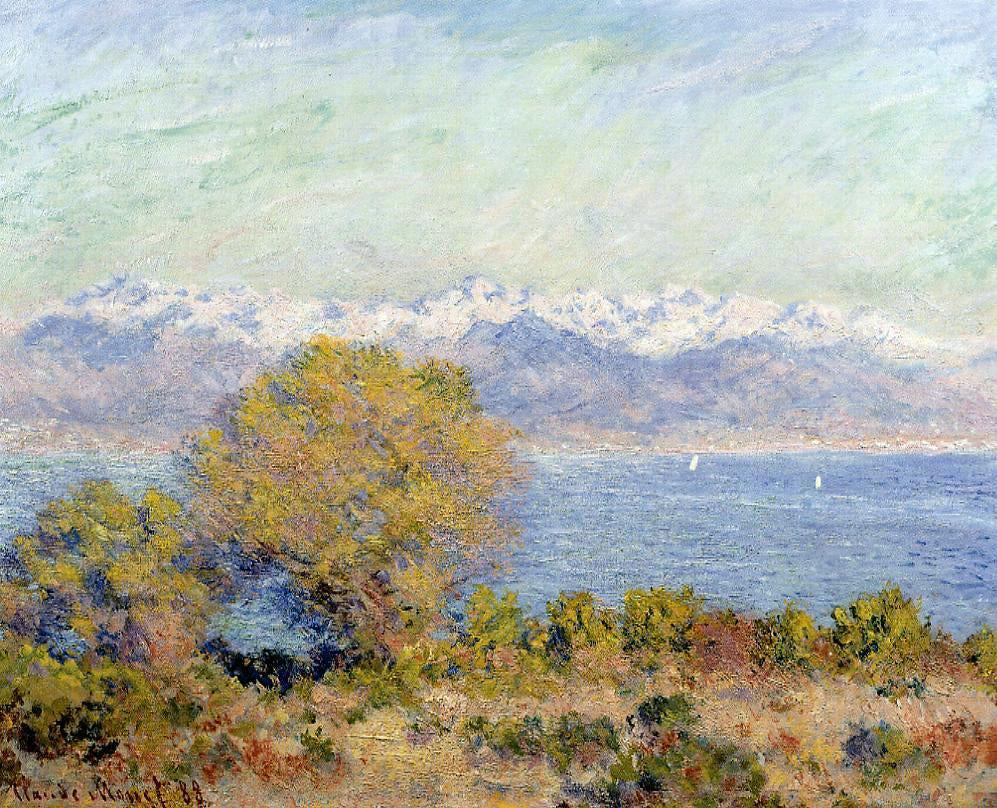 Claude Oscar Monet The Alps Seen from Cap d'Antibes - Canvas Print