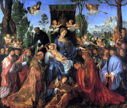 Albrecht Durer The Altarpiece of the Rose Garlands - Canvas Print