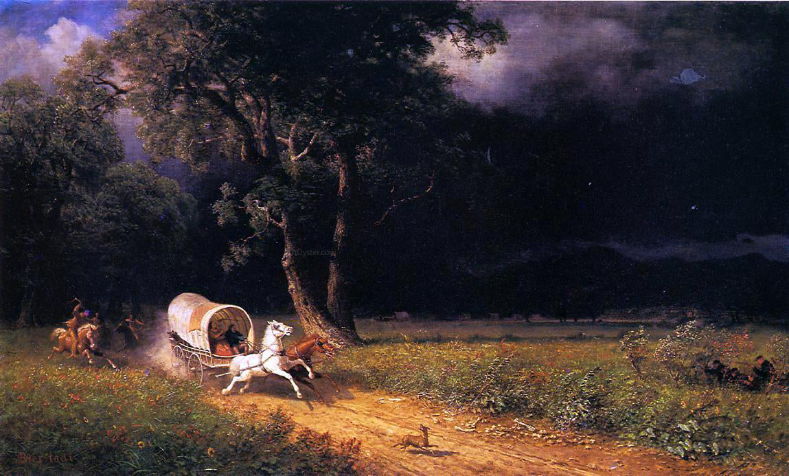Albert Bierstadt The Ambush - Canvas Print