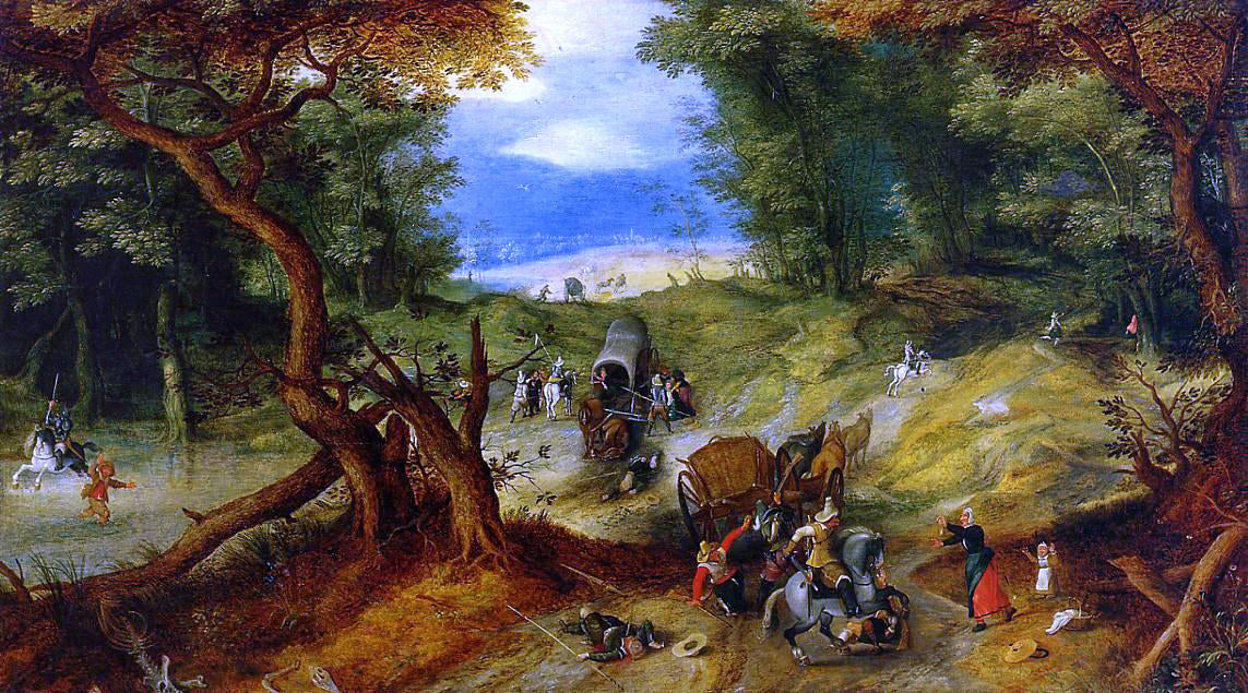 The Elder Jan Bruegel The Ambush - Canvas Print