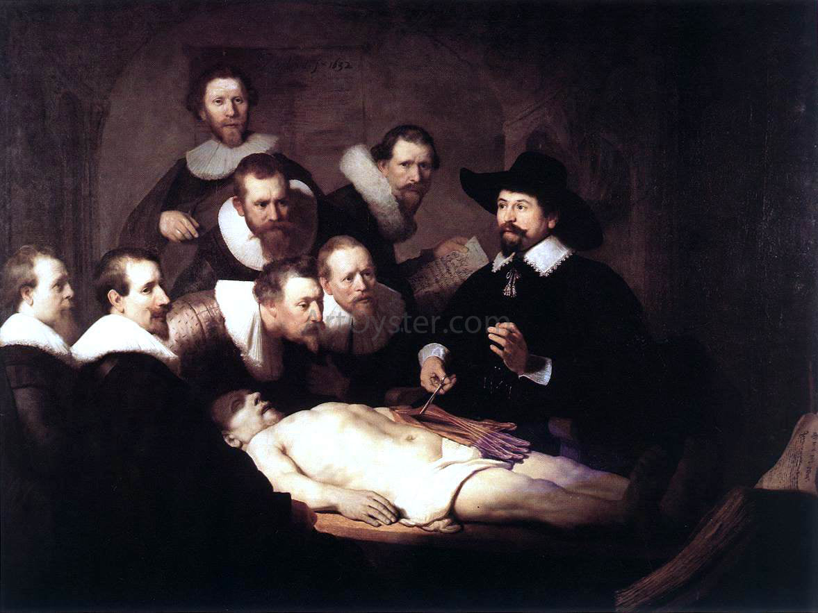 Rembrandt Van Rijn The Anatomy Lecture of Dr. Nicolaes Tulp - Canvas Print