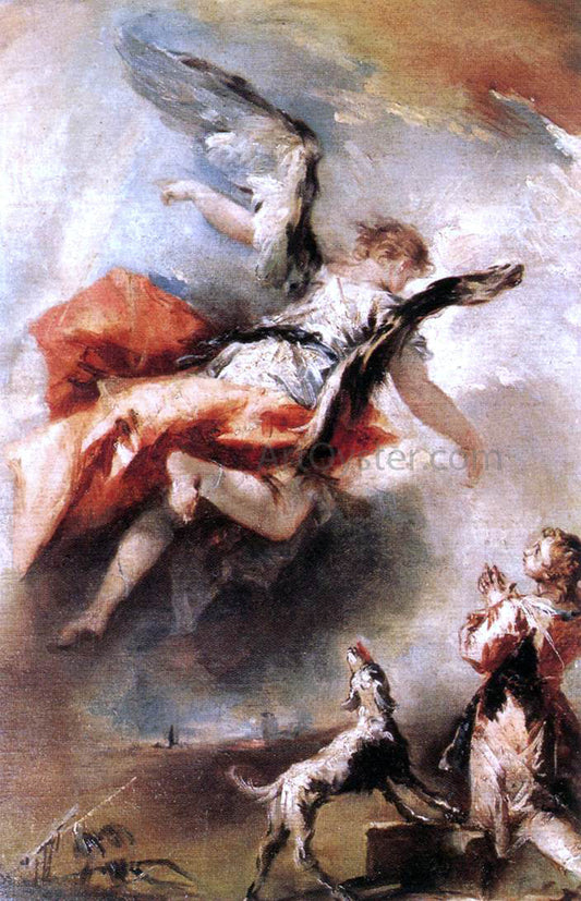 Giovanni Antonio Guardi The Angel Appears to Tobias - Canvas Print