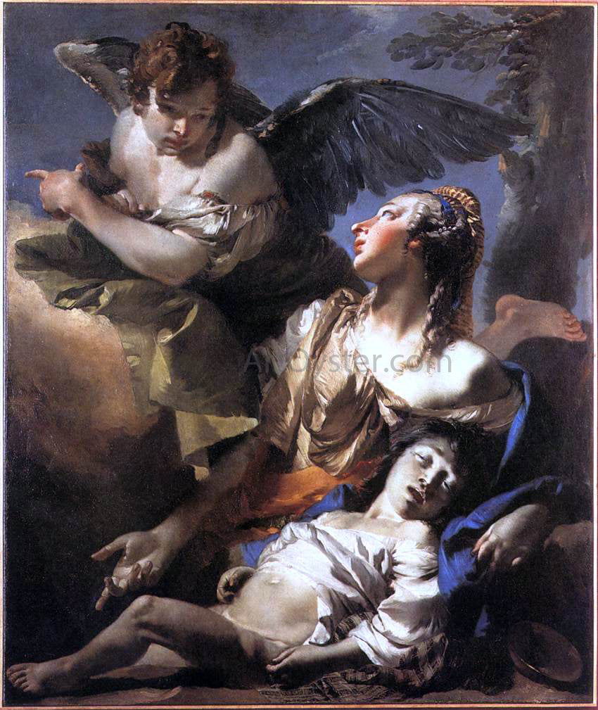 Giovanni Battista Tiepolo The Angel Succouring Hagar - Canvas Print