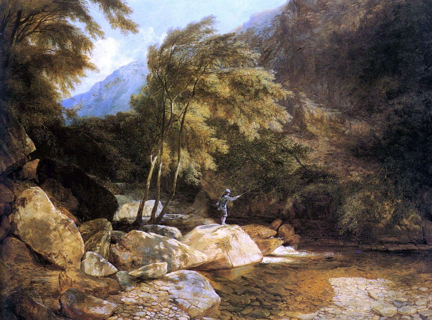 Henry John Boddington An Angler - Canvas Print