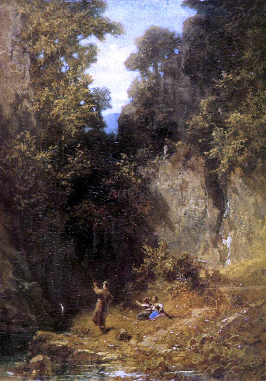 Carl Spitzweg The Angler - Canvas Print