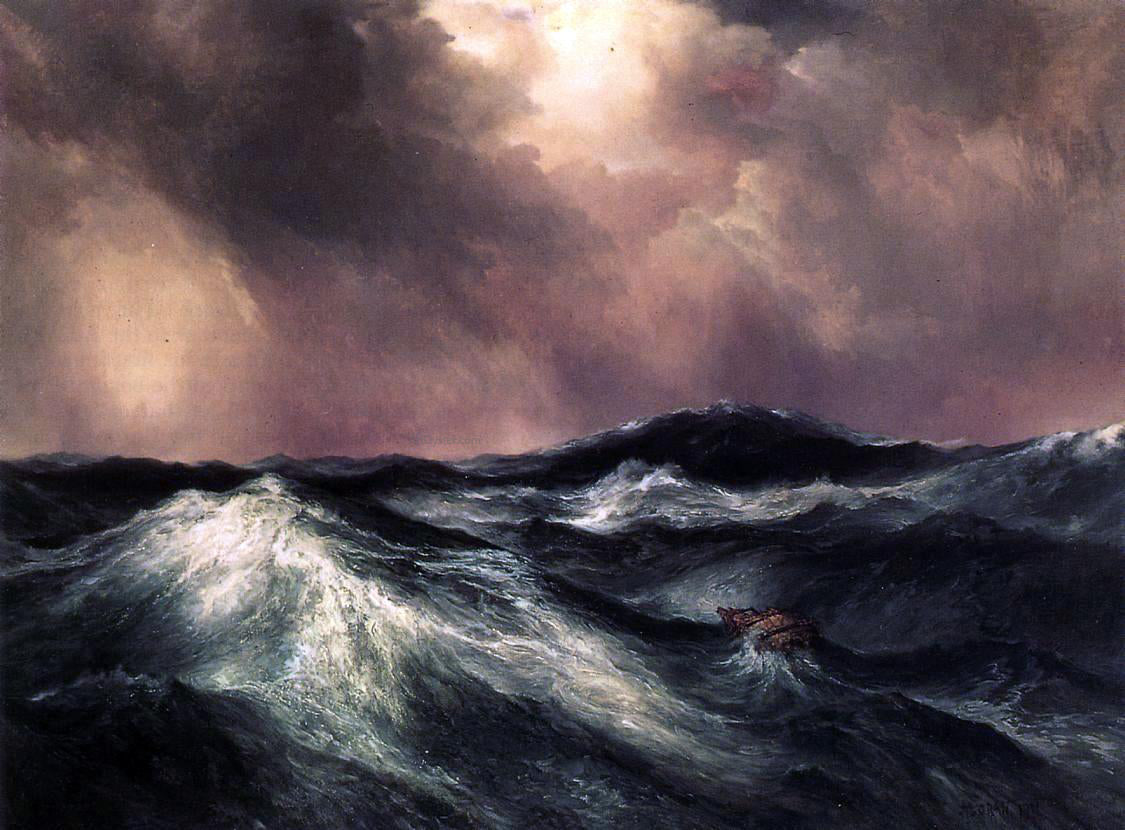 Thomas Moran The Angry Sea - Canvas Print