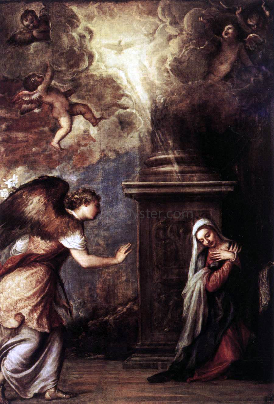 Titian The Annunciation - Canvas Print